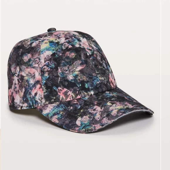 Lululemon‎ Womens Baller Run Hat Dappled Daze Multi Print Running Athletic Lululemon Baller Hat Run - Night View White Black / Black  main image 2